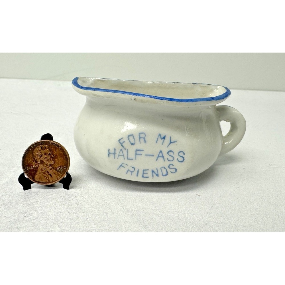 VINTAGE Small Novelty Friend Gift TRINKET‎ Match Succulent Holder Funny Japan